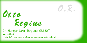 otto regius business card